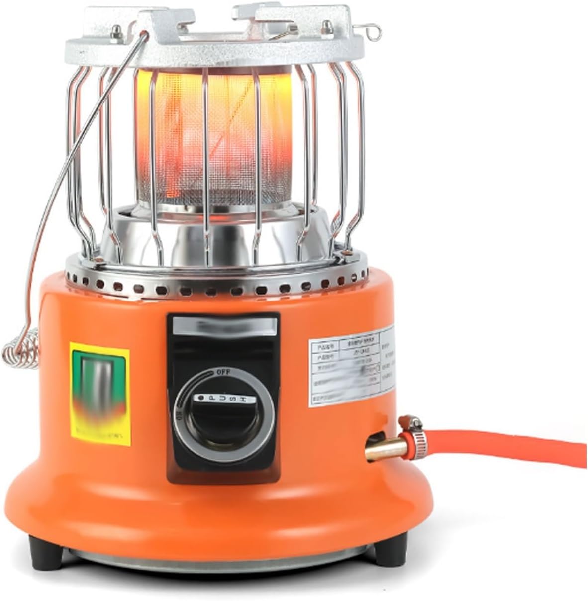 Portable Propane Heater Stove For Camping, Hiking & Outdoor Winter Use Compact Dual-Purpose Heating And Cooking With Piezo Ignition Adjustable Flame(Natural gas)