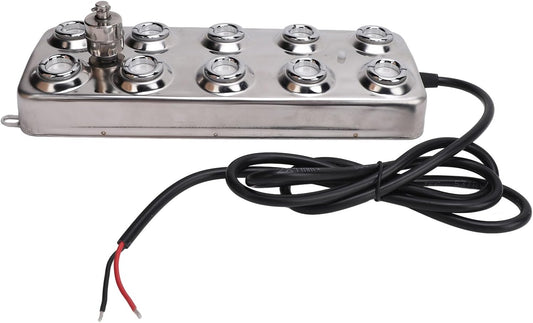 10 Head Mist Maker, Ultrasonic Fogger Humidifier with 304 Stainless Steel and Detachable Atomizer, for Indoor Outdoor Landscape Garden