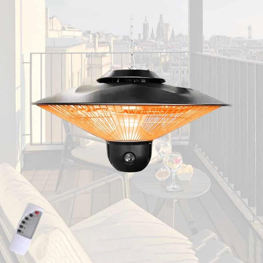 Heaters Hanging Patio Heater, Indoor Outdoor Space Heater with Remote Control, 3 Settings, IP44 Waterproof, Electric Heater for Courtyard Garage Patio