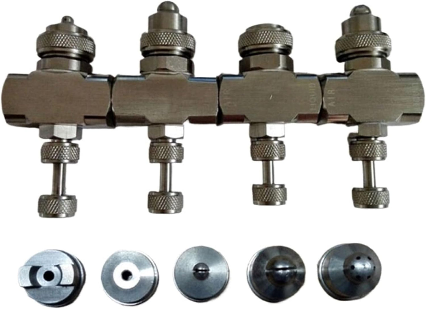 MQKXZOWL Adjustable 1\/4 "Stainless Steel air atomizing Nozzle, Part for misting, Spraying of Two fluids, Gas and Water(Lavender-1)