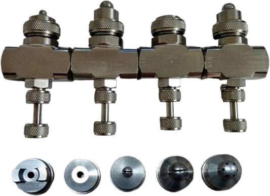 MQKXZOWL Adjustable 1\/4 "Stainless Steel air atomizing Nozzle, Part for misting, Spraying of Two fluids, Gas and Water(Lavender-1)