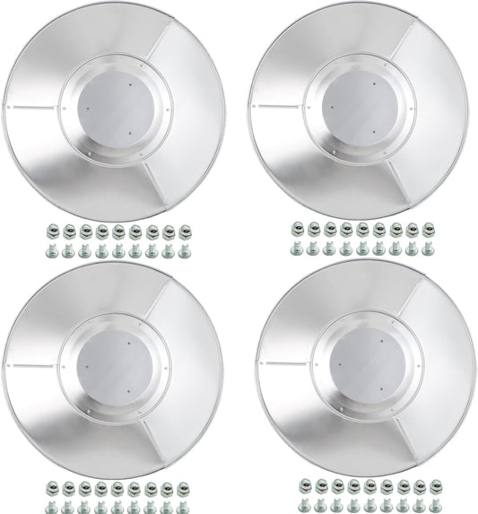 4 Pack Patio Heater Reflector Shield - 33in Aluminum Heat Reflector Shield Top Replacement Part for Round Outdoor Propane Heaters