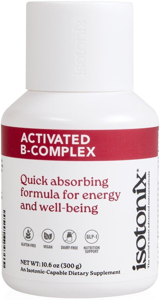 Isotonix Activated B Complex – Vegan B Vitamin Supplement for Energy, Stress Relief, and Nervous System Health – Isotonic Drinkable Formula – 90 Servings