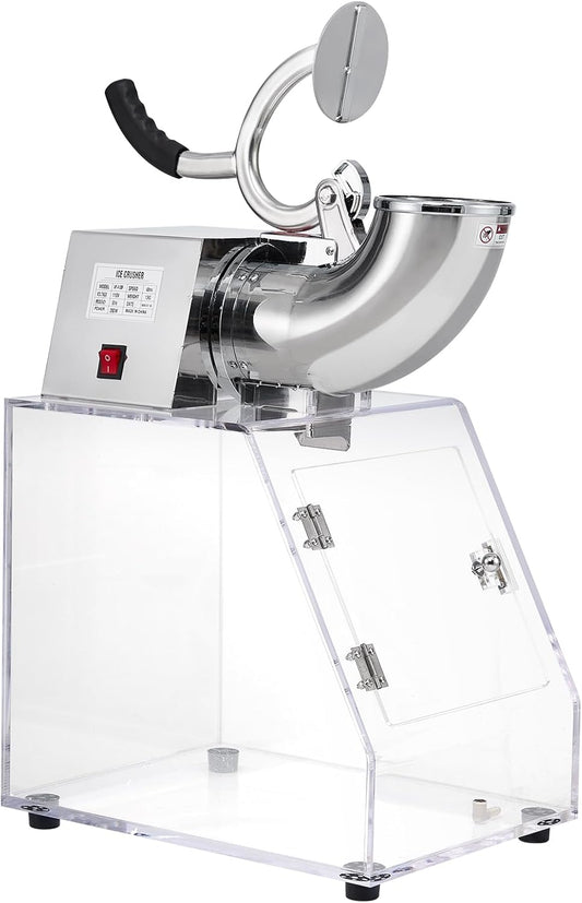 Commercial Shaved Ice Machine, 1400 RPM, 440 Lb/H Electric Snow Cone Machine with Dual Stainless Steel Blades & 11.6 Gallon Storage Box, Ice Crushers for Home Food Cart