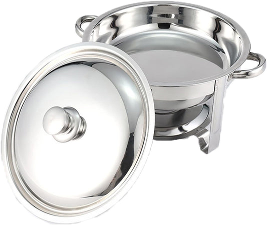 Hot Pot Buffet Set 3.5L Comes with Five-Piece Food and Water Tray Lid Frame Burning Support Buffet/Wedding/Party/Banquet/Catering Event