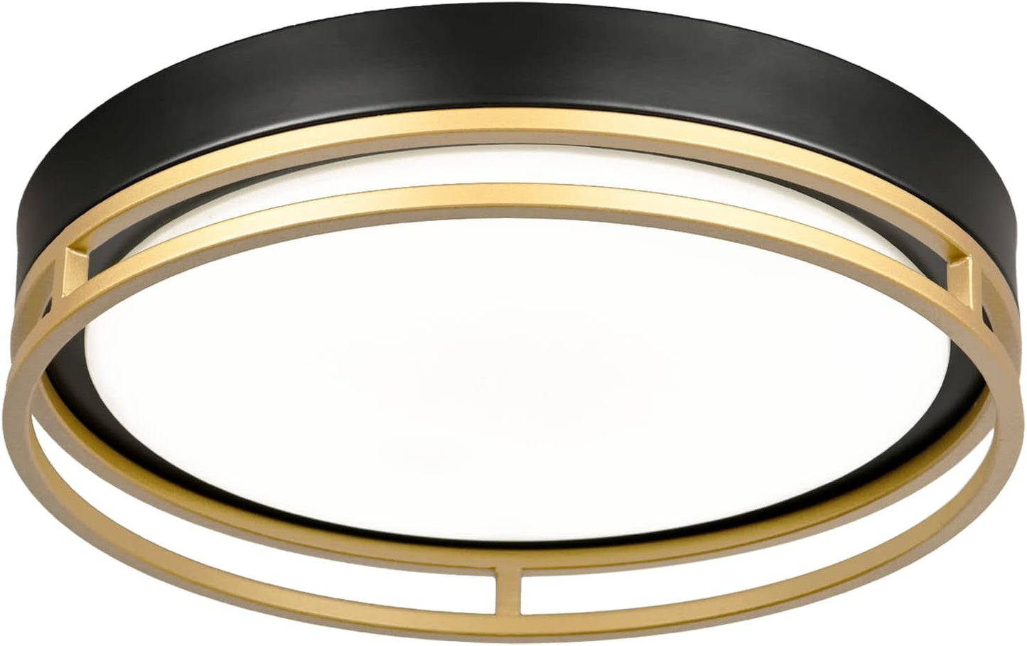 Flynix 12.5 Inch LED Flush Mount Ceiling Light Fixture, 26W, Super Bright 1700 Lumens, 3 Color 3000K\/4000K\/5000K, Dimmable Ceiling Lamp for Bedroom Hallway Bathroom Kitchen Laundry (Black Gold)