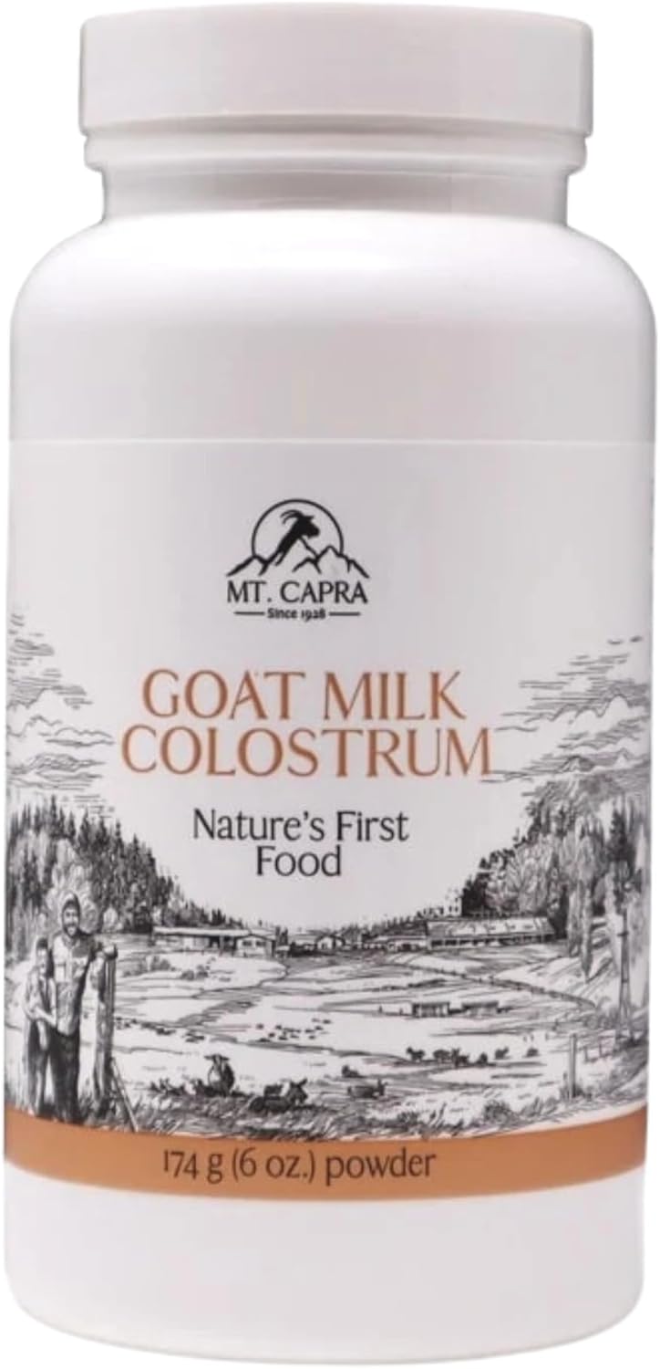 Mt. Capra Goat Milk Colostrum | for Healthy Immune System, Gut, and Athletic Performance | Grass-Fed, High in Immunoglobulins | 60 Servings - 174 Grams