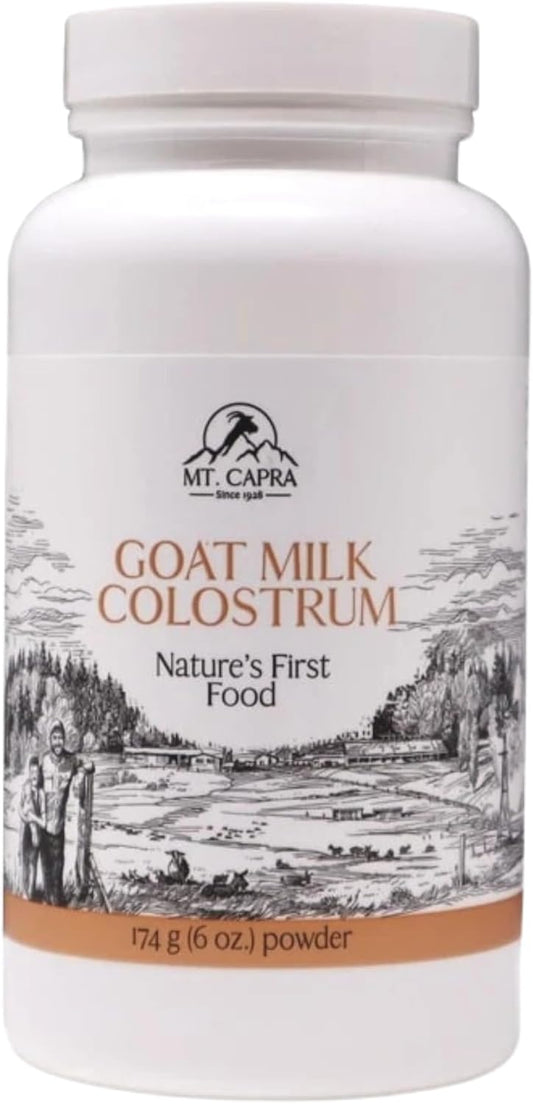 Mt. Capra Goat Milk Colostrum | for Healthy Immune System, Gut, and Athletic Performance | Grass-Fed, High in Immunoglobulins | 60 Servings - 174 Grams