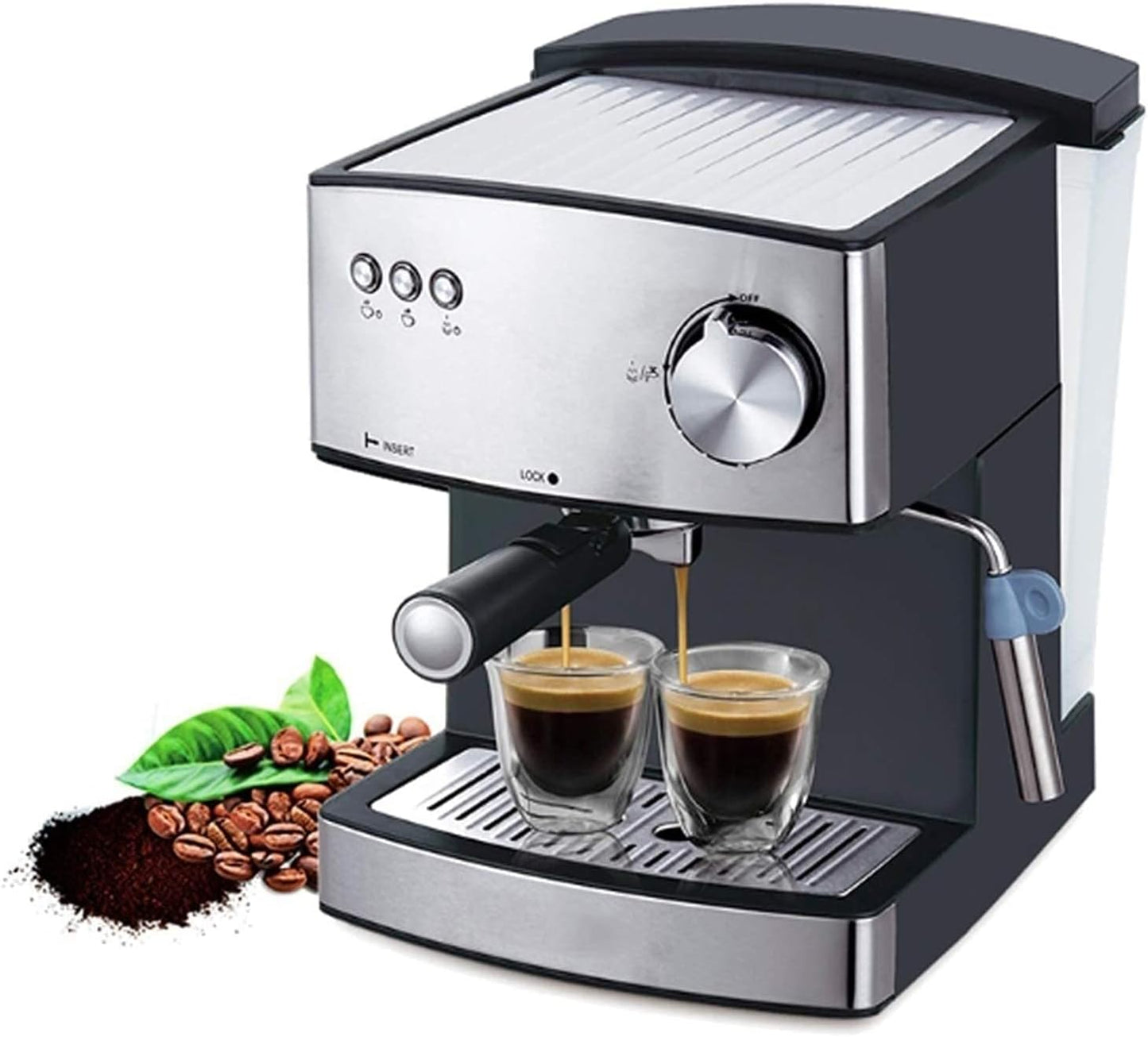 Coffee Maker Coffee Machine 1.6L Electric Coffee Maker Fast Electric Foam Coffee Machine Electric Milk Frother Kitchen Appliance 850W Coffee Machine, 20240309