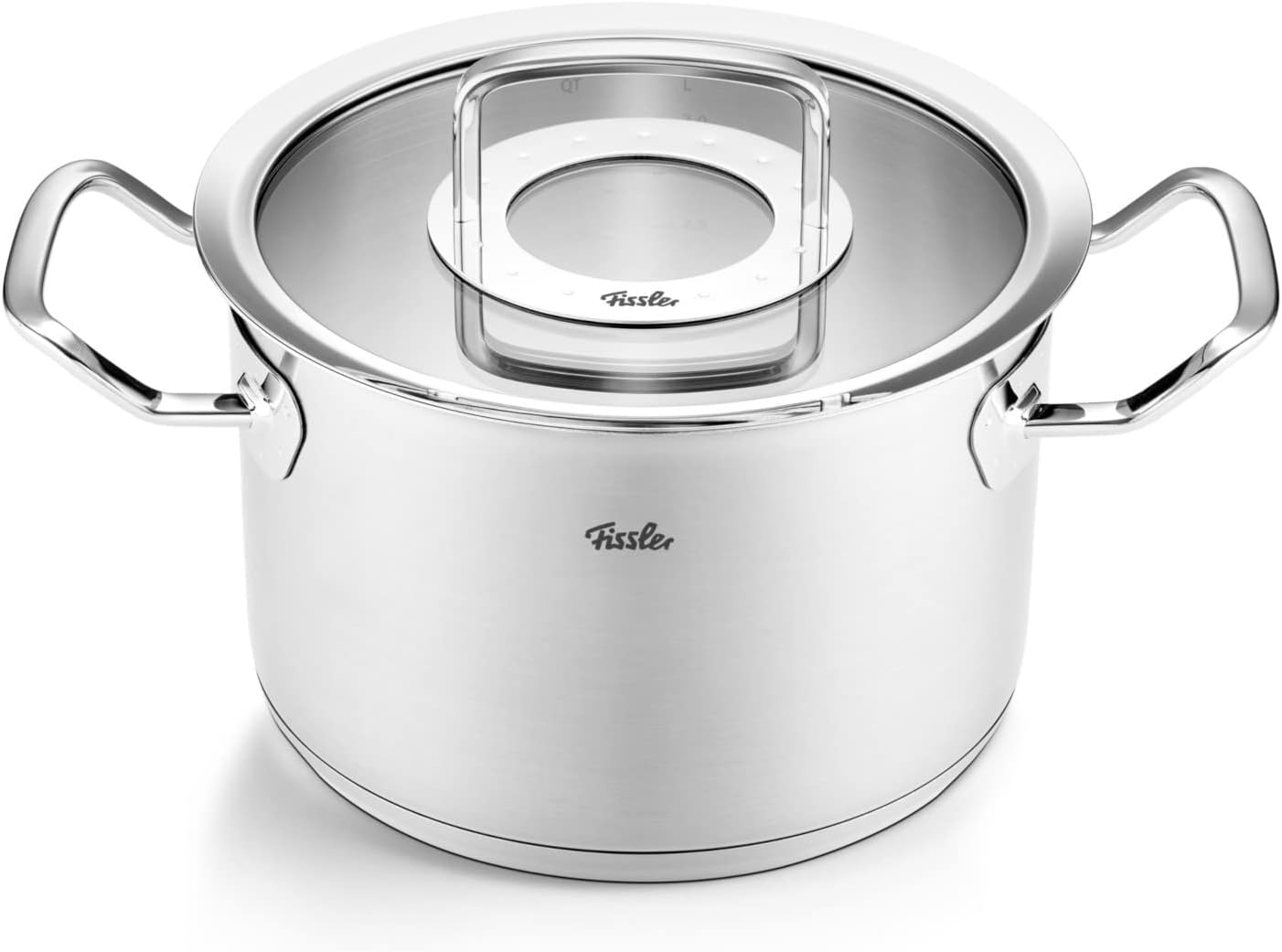 Fissler Original Profi Collection\/Stainless Steel Cooking Pot (Diameter 20 cm, 3.9L) Pots with Glass Lid - Induction