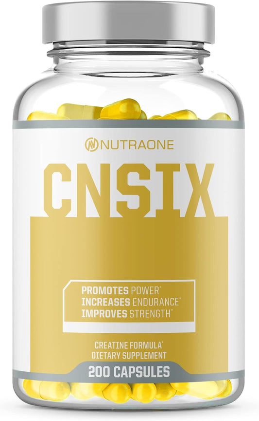 NutraOne CNSix Creatine Capsules Creatine HCL to Help Build Lean Muscle* (600mg - 200 Capsules)