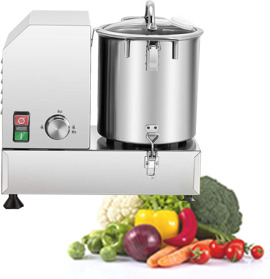 Commercial Vegetable Meat Food Processor, 6/9/15L Stainless Steel Food Shredder Chopper, 1200/1800W Electric Vegetable (15l)