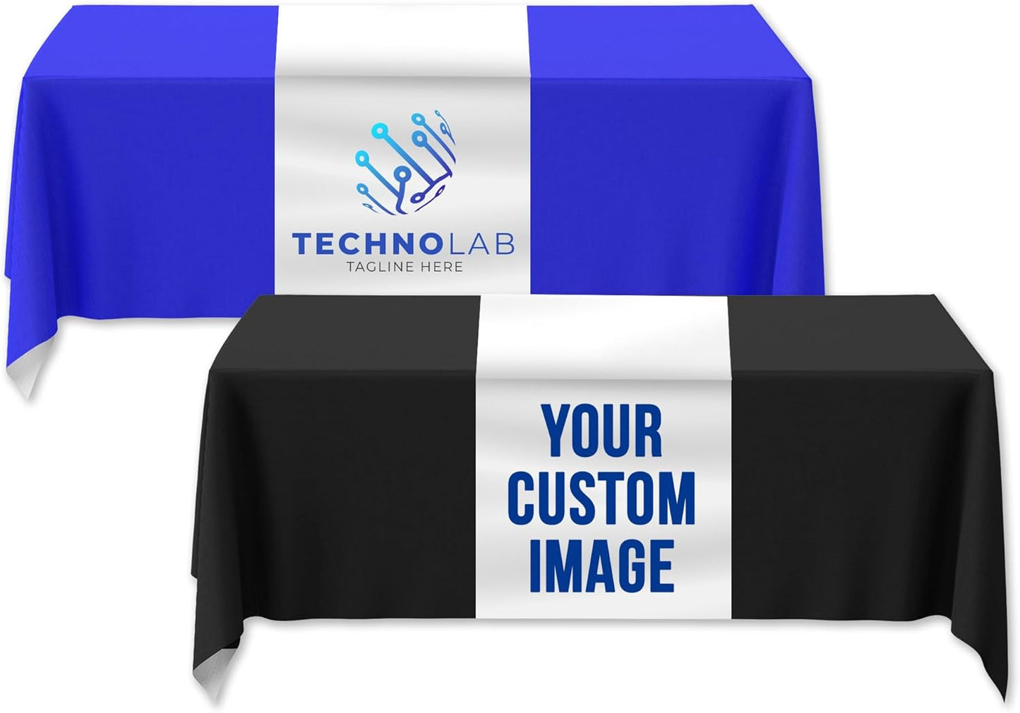 Ships Next Day, Made in USA - Custom Table Runner with Business Logo - Events, Parties, Ceremonies - Personalized Kitchen Decor & Small Business Essentials (36"x72")