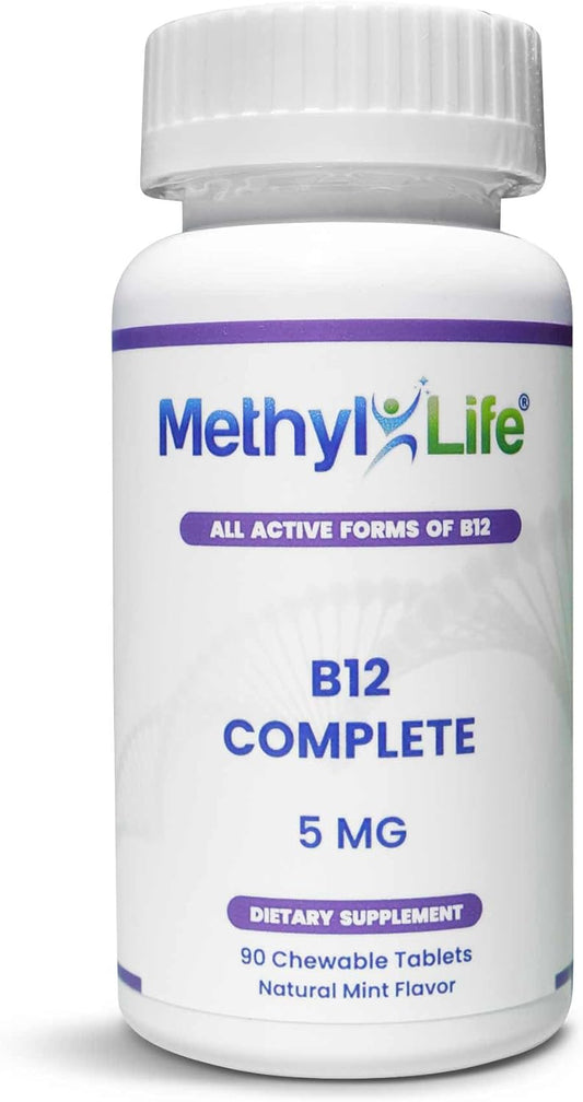 B12 Complete Professional Strength Active B12 3 Months Supply. Chewables. 2.5 mg Methylcobalamin Methyl, 1.25mg Hydroxocobalamin (Hydroxy) and 1.25 mg Adenosylcobalamin