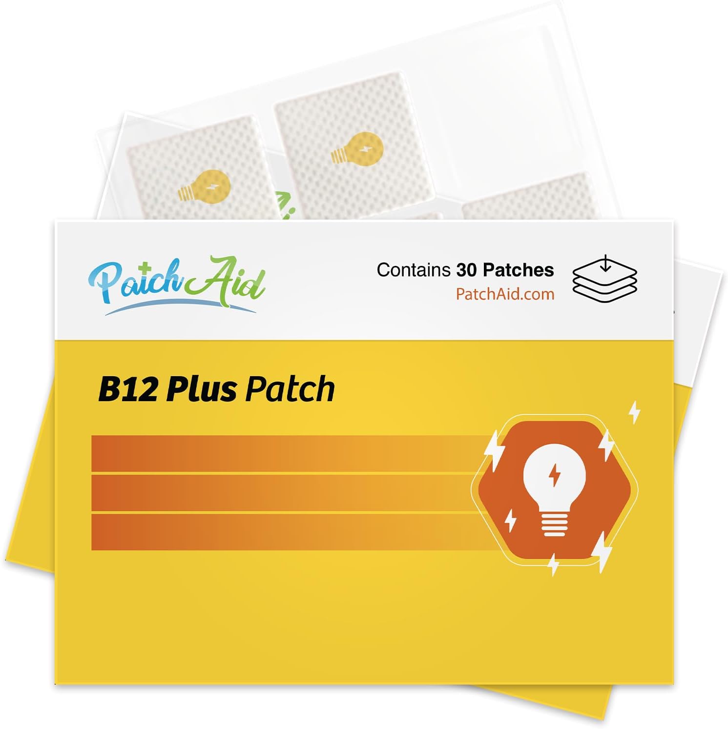 PatchAid B12 Energy Plus Topical Patch 30-Day Supply (Pack of 2)