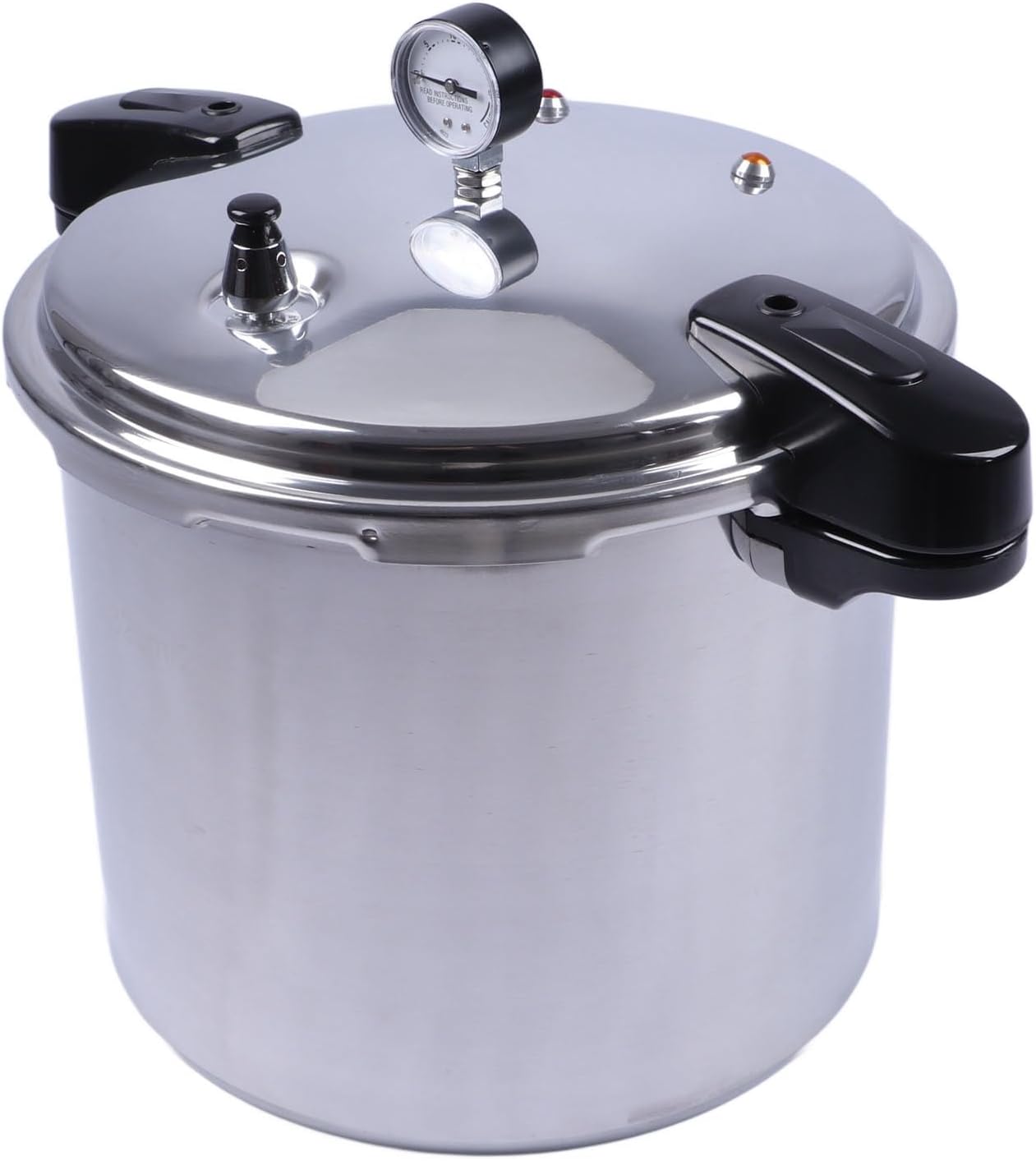 Pressure Cooker, High Pressure Stewing Aluminium Alloy Stovetop Pressure Canner, Easy Anti Blockage Smart Pressure Pot with Pressure Gauge for Gas Stove