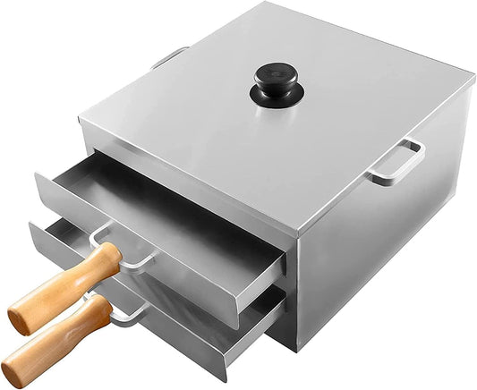 Food Steamer Stainless Steel, 2-layer Rice Noodle Rolls Machine, Kitchen Food Steamer Cuisine Cookware with 2 Tray, 1 Tray with Hole