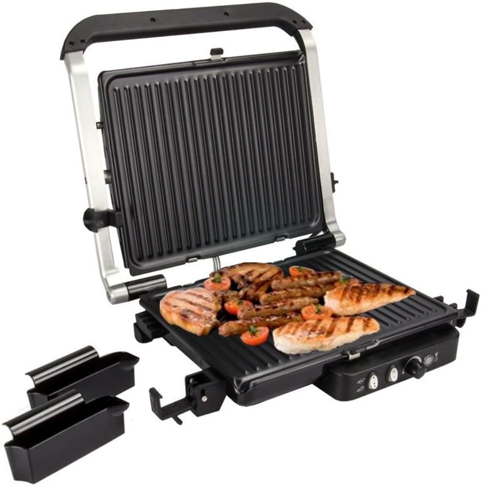 Grundig 1805301U 120 sq.in 12x10" Electric Home Kitchen Contact Countertop Grill