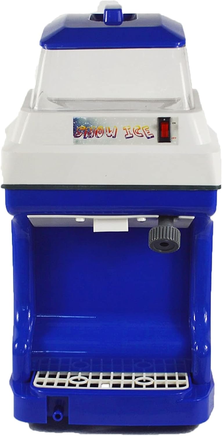 Commercial Fully Automatic Electric Ice Shaver Ice Tube Crusher with Cover and Stainless Steel Blade 110V 80kg/h 1400R/min Type 2