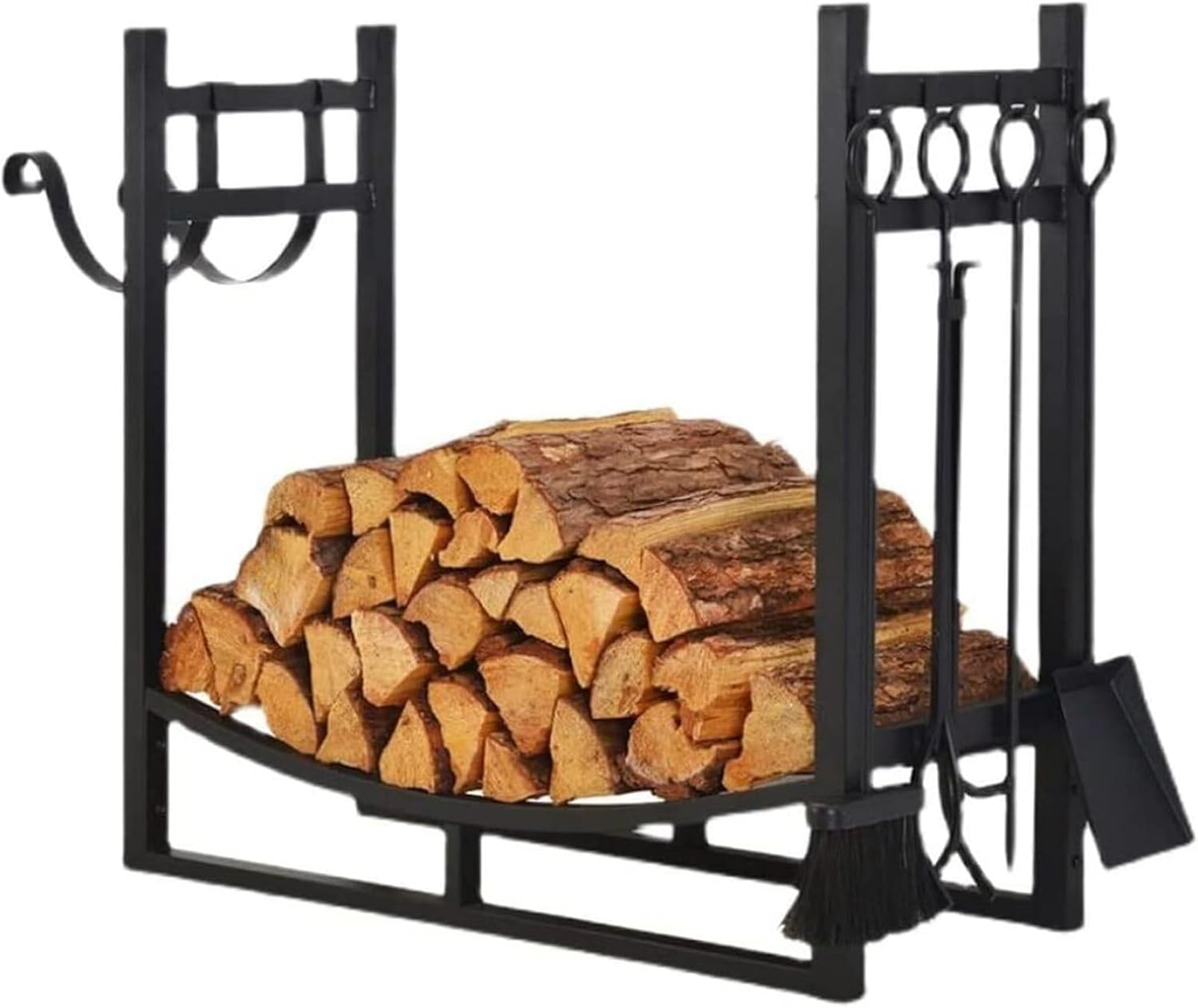 Firewood Rack for Indoor Fireplace Outdoor Patio Large Log Storage Organizer Fire Pit Stove