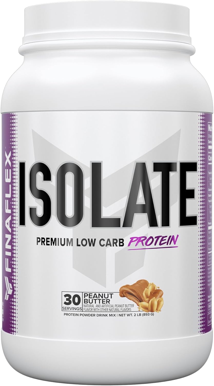 FINAFLEX Isolate, Peanut Butter - 2 lb - 25 Grams of Iso Protein Per Serving - Milkshake-Like Taste - Zero Sugar, Zero Fat & Gluten Free - 30 Servings
