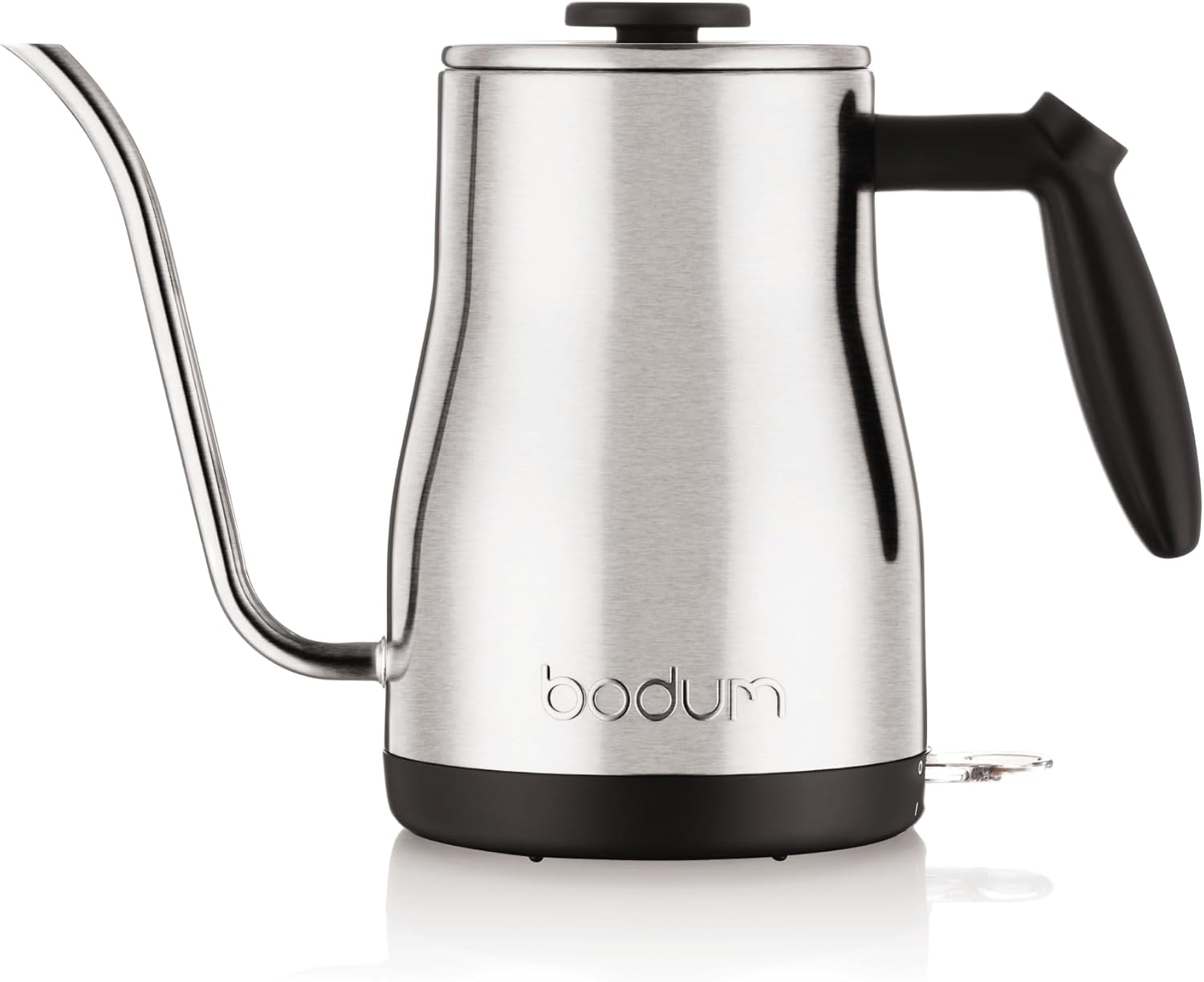 Bodum 34oz Bistro Gooseneck Electric Water Kettle, Pour Over Coffee & Tea, Brushed Stainless Steel