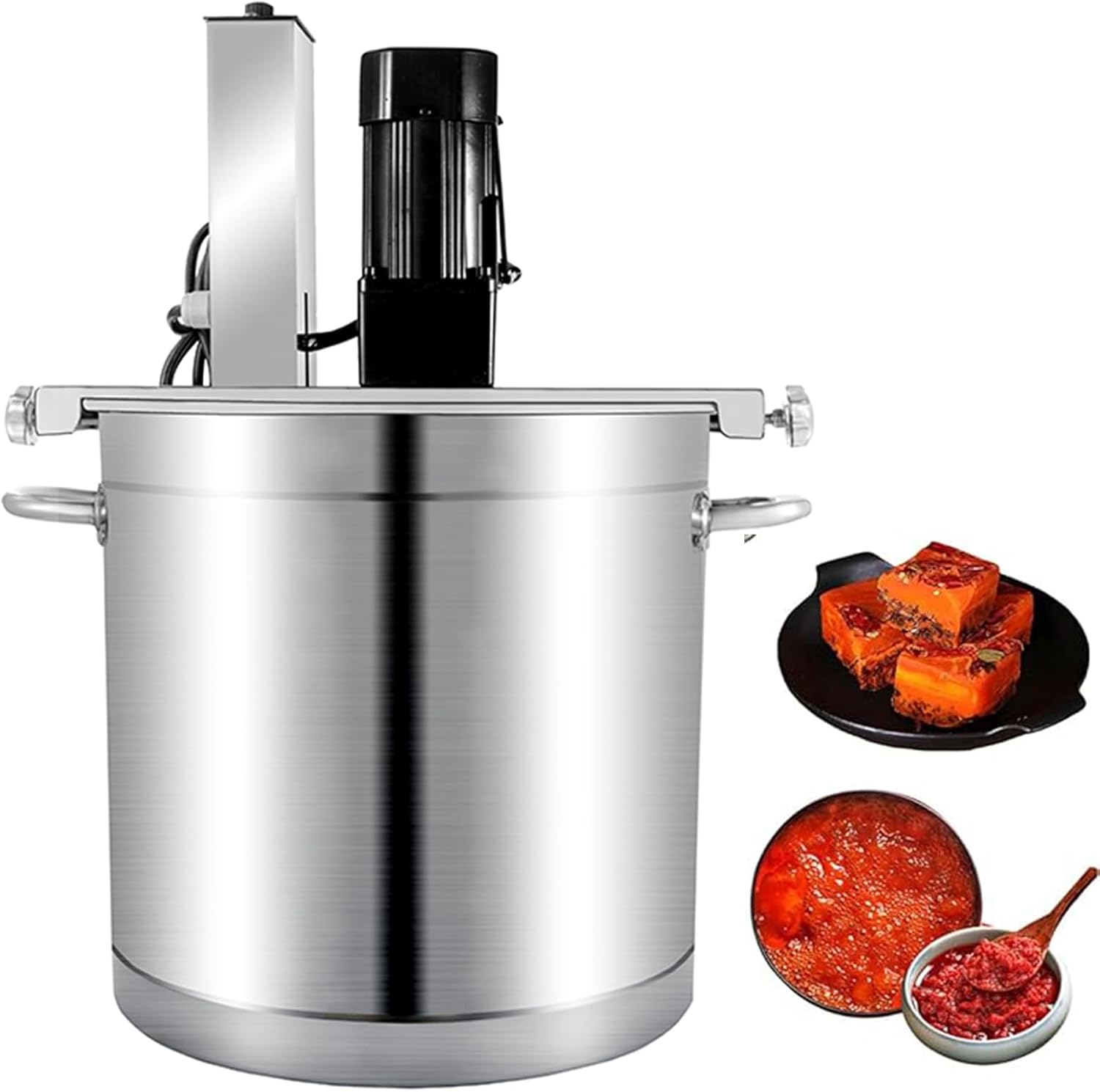 Electric Mixer Machine for Jam Sauce, Commercial Food Mixer 20l, 4 Blade Stirring Scraper, for Making Jam, Sauce, Filling, Seasoning Bottom Soup Sauce Stirre