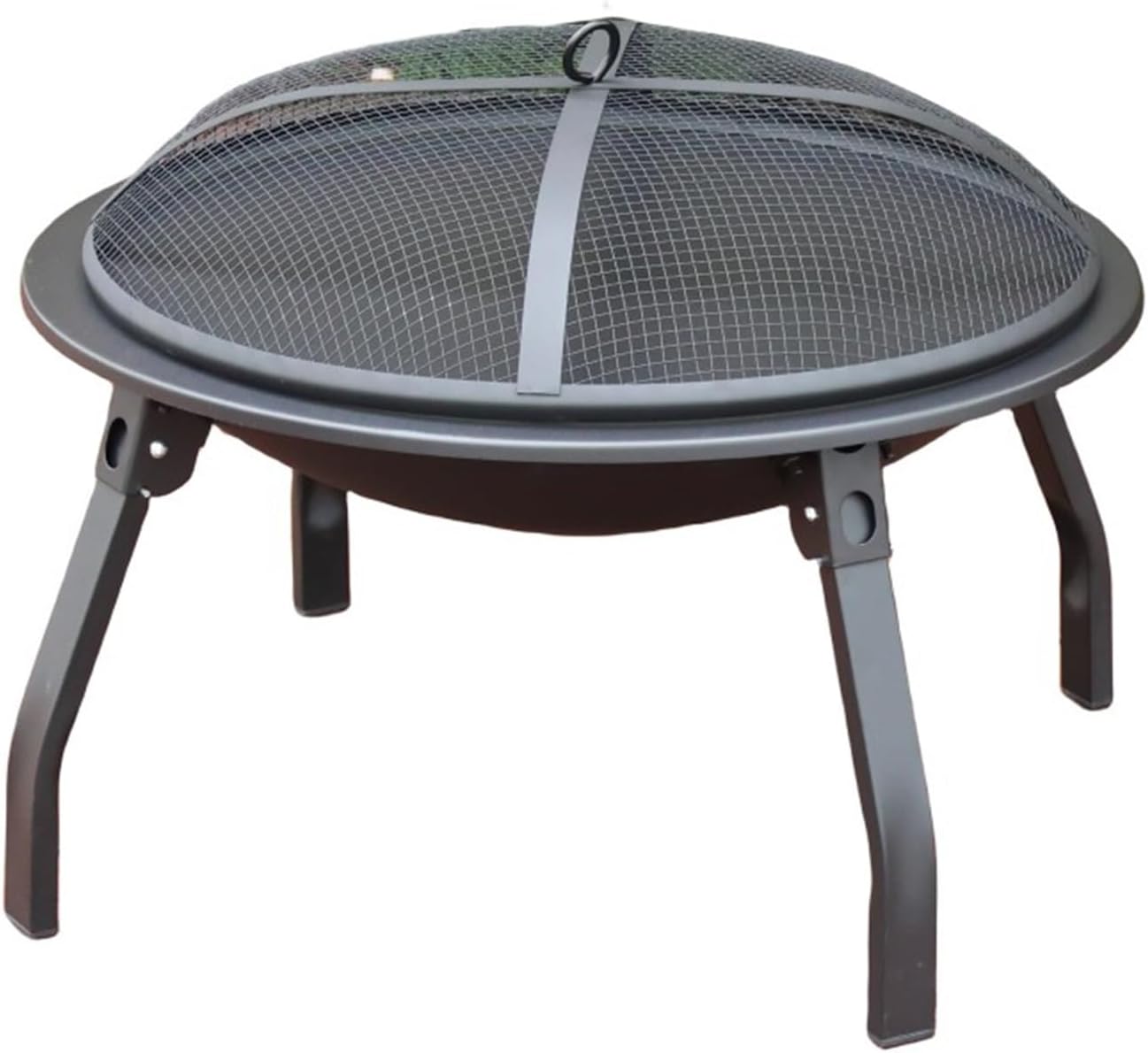 Portable Fire Bowl Folding Wood Burning Fire Pit Iron Brazier 21.7'' Outdoor Fire Pit Burning Bonfire Incinerator for Backyard Garden Camping Picnic.(Style3-55x45CM\/21.7x17.7IN)