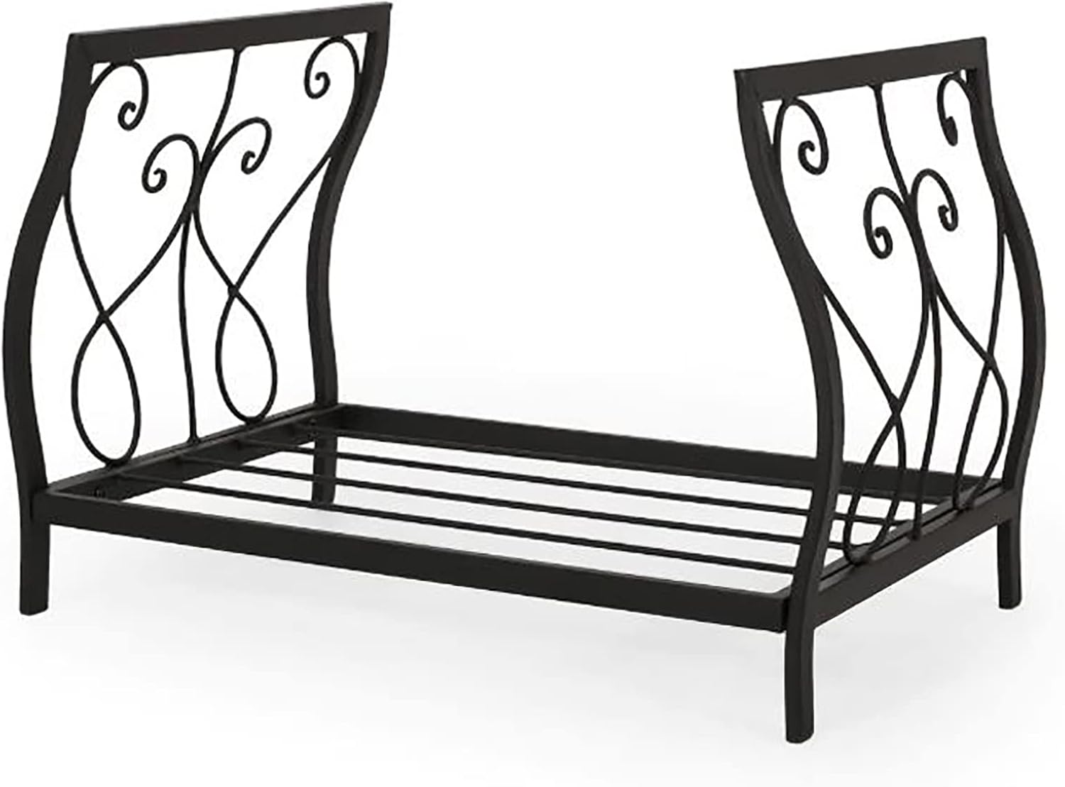 Outdoor Fireplace Firewood Rack Log Store Heavy Duty Logs Holder for Indoor Outdoor Fireplace Metal Wood Stacker Organizer Easy Detachable