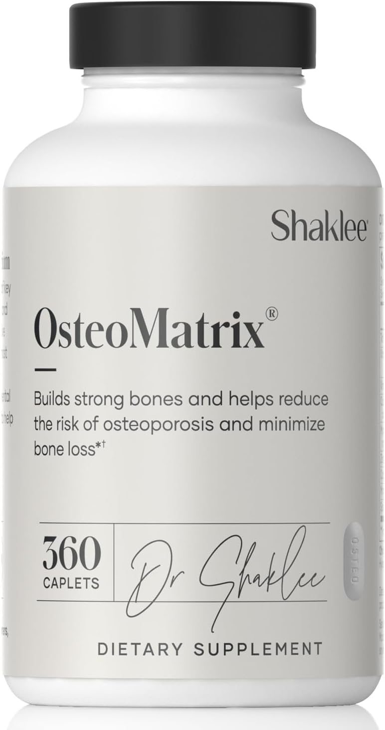 Shaklee OsteoMatrix® - Build & Maintain Strong Bones - 100% DV Calcium & Magnesium - Vitamins D & K - Zinc, Manganese - Clinically Tested for Absorption - 360 Caplets