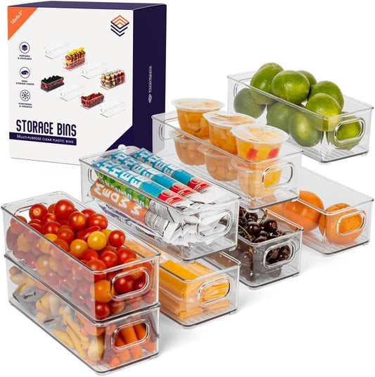 ClearSpace Plastic Pantry Organization and Food Storage Bin \u2013 Great Kitchen Organization and Kitchen Storage \u2013 Fridge Organizer Bins\u2013 8 Pack