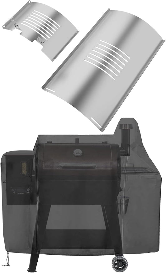 BQMAX Flame Broiler Kit Replacement Parts for Pit Boss Pellet Grill PB820, PB850 Series, Flame Broiler Slide Cover and Bottom & Grill Cover for Pit Boss 820D3 PitBoss Replacement Parts