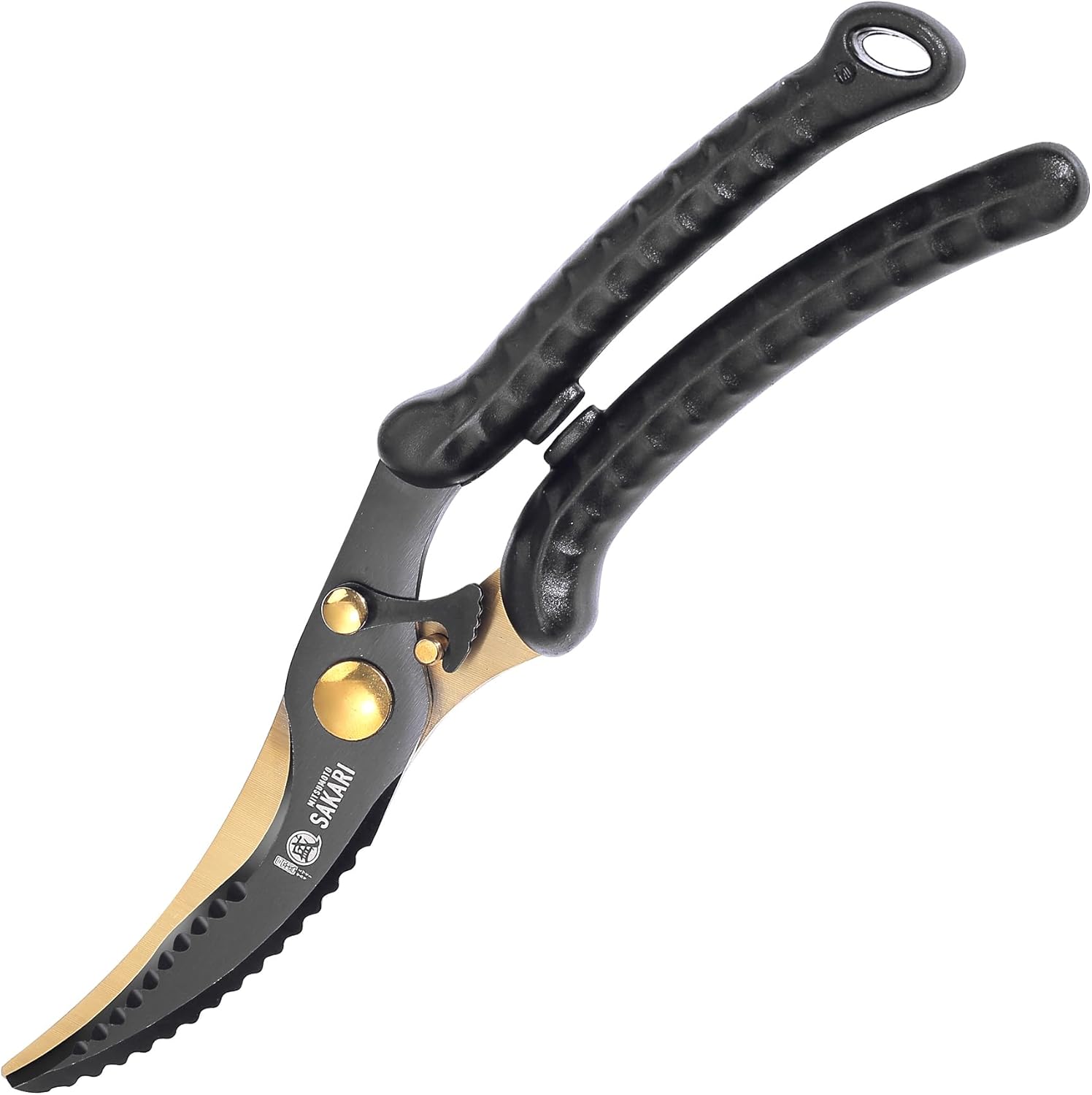 MITSUMOTO SAKARI Kitchen Scissors Heavy Duty, Poultry Shears Titanium Steel for Cutting Chicken Meat & Bones