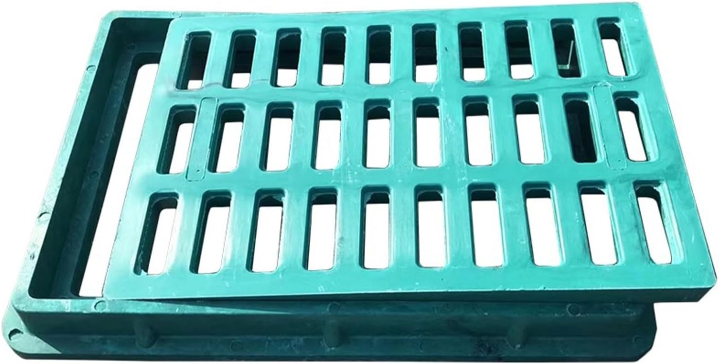 Durable Composite Resin Outdoor Drain Cover with Frame, Ideal for Lawn, Garden, Walkways and Driveways