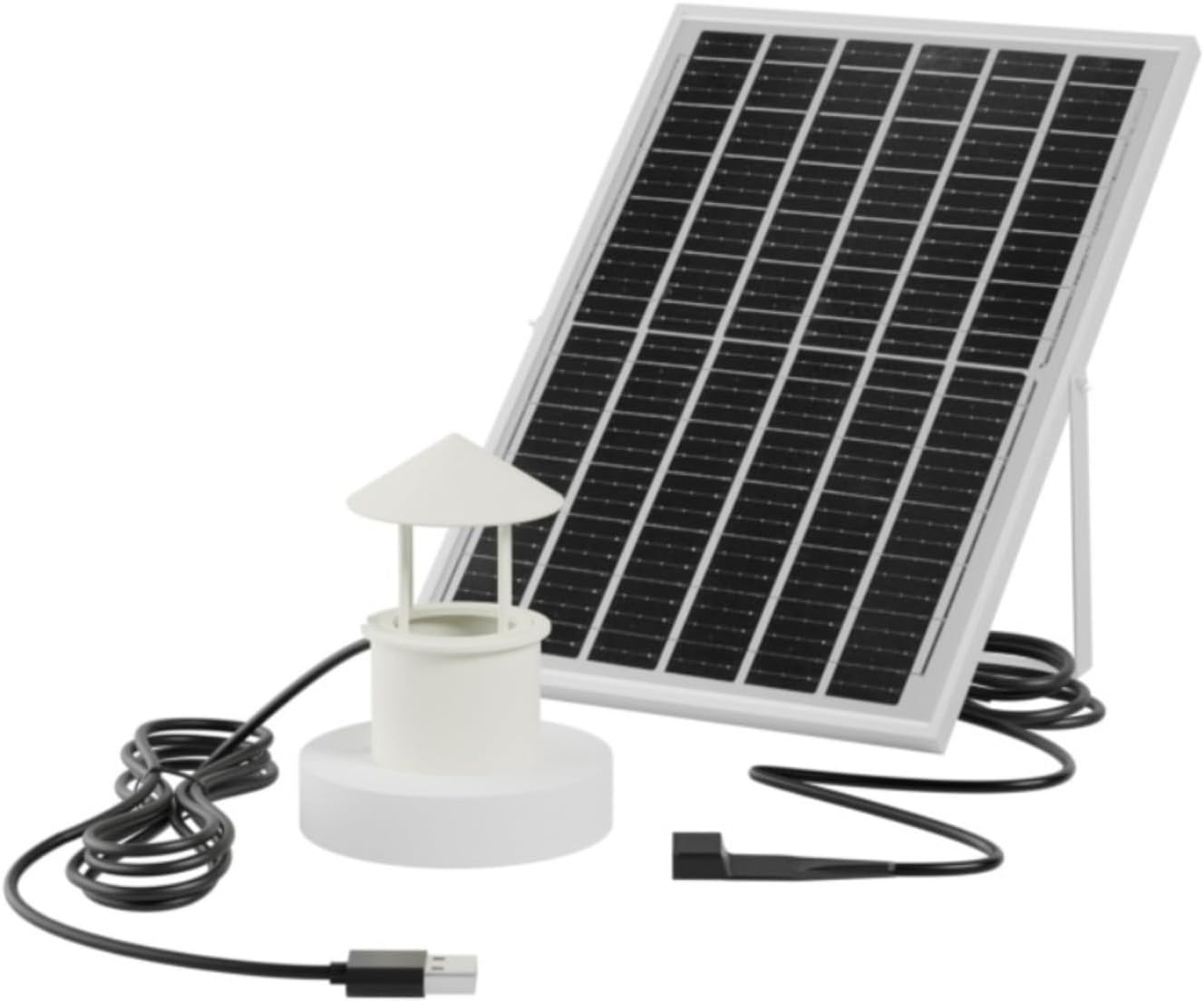 6 V 25 W Solar Panel USB Powered Mist Maker with Automatic Shut-Off to Protect the Device, Mist for Garden Ponds, Fountains, Greenhouse Sprayer with 3 Metre Cable