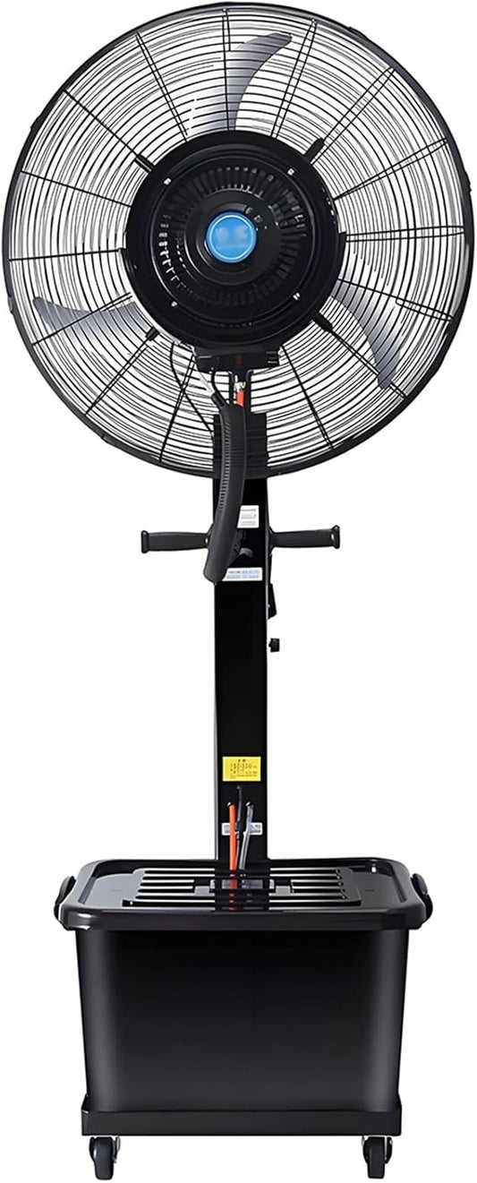Outdoor Industrial Pedestal Misting Fan, 26\/30in Patio High Velocity Spray Fan with 42L\/11Gal Water Tank,3 Speed Settings & Ajustable Mist Value, 90°Oscillation for Cooling Warehouses(750mm\/30in)