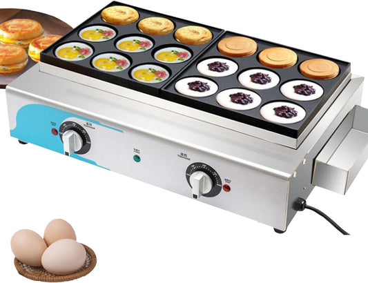 Red Bean Pancake Maker, 18 Hole Egg Burger Maker, for Cooking Healthy Fried Egg Burger Omelet
