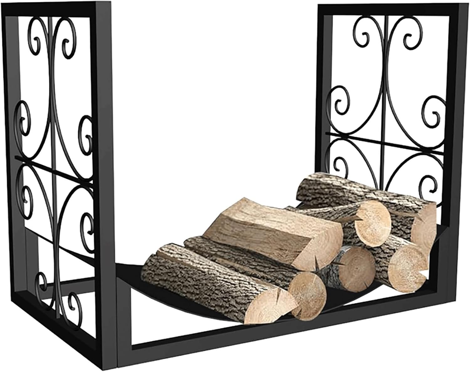 Portable Small Firewood Rack, Portable Metal Firewood Holder Brackets, Heavy Duty Wood Storage Organizer, Minimalist Log Rack,