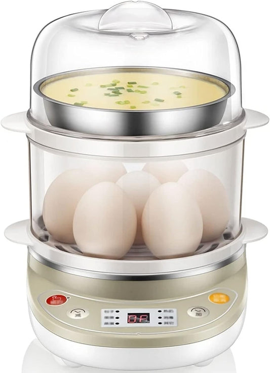 Premium Egg Boiler Cooker Steamer - 14 Egg Capacity Electric Egg Cooker and Egg Steamer for Boiled Eggs, Poached Eggs, Scrambled Eggs or Omelettes with Auto Shut Off Feature Smart Kitchen Tools