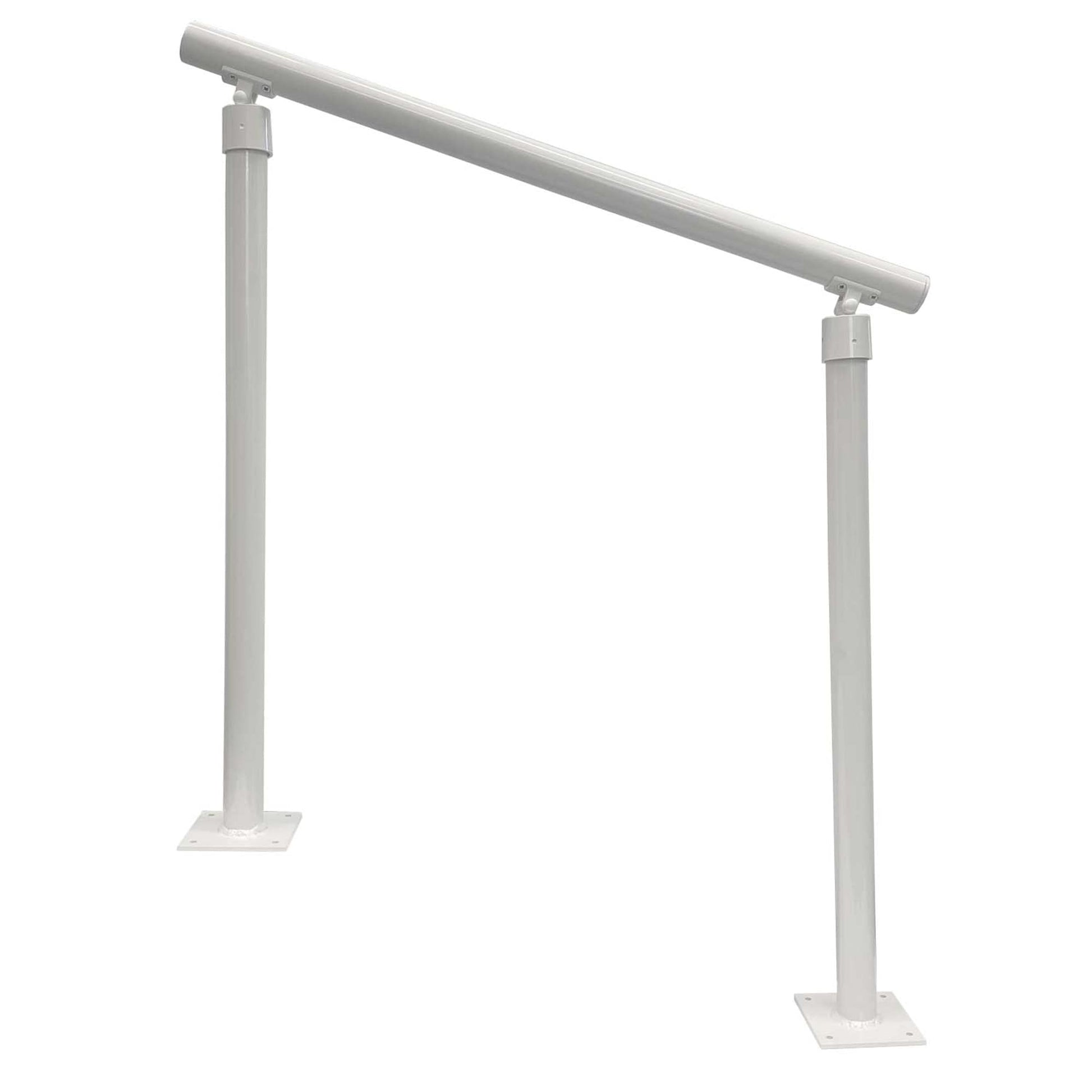 Wolf Handrail 48-in x 48-in White Painted Aluminum Interior/Exterior Handrail with posts