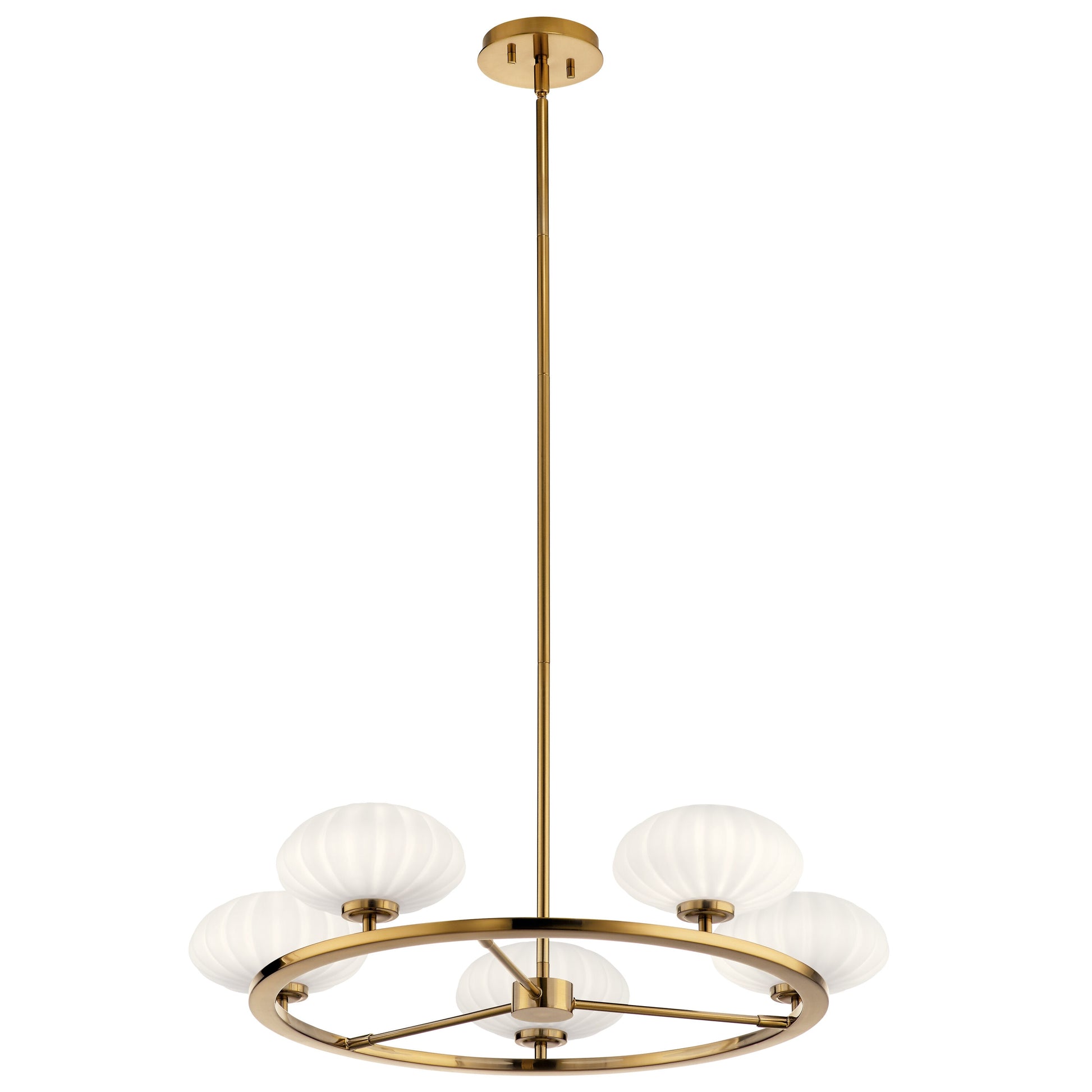Kichler Pim 5 -Light Gold Modern/contemporary For Use in Bedrooms, Dining Rooms, Foyers, Kitchens, Living Rooms Chandelier 2220992