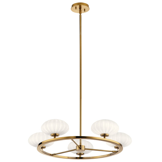 Kichler Pim 5 -Light Gold Modern/contemporary For Use in Bedrooms, Dining Rooms, Foyers, Kitchens, Living Rooms Chandelier 2220992