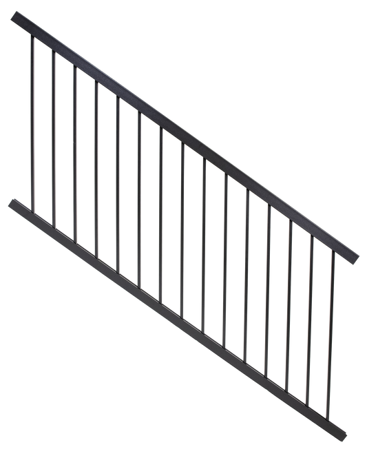 Harmony Railing Alta 8-Feet x 42-Inches Black Aluminum Deck Stair Rail Kit