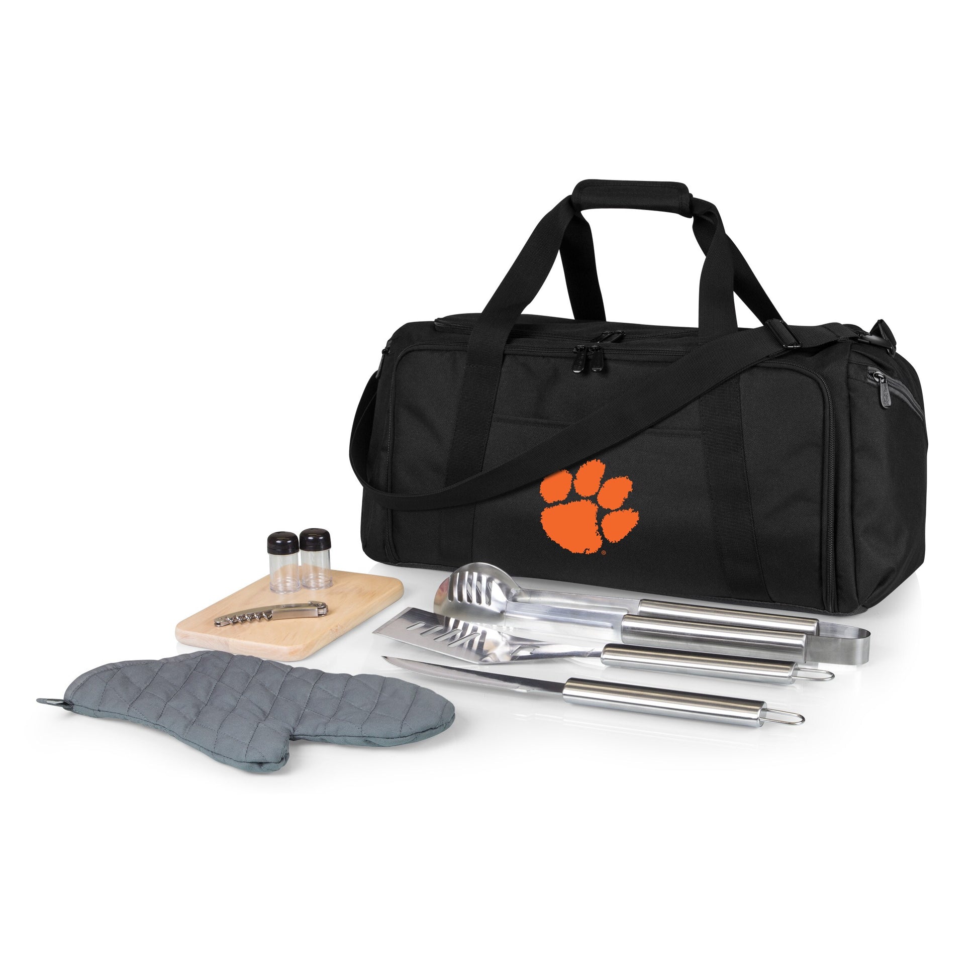 Picnic Time Stainless Steel 9-Piece Grilling Accessory Kit with Heat-Sealed Interior Liner and Multiple Storage Pockets 757-06-175-104-0