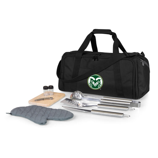 Picnic Time Stainless Steel 9-Piece Grilling Accessory Kit with Heat-Sealed Interior Liner and Multiple Storage Pockets 757-06-175-134-0