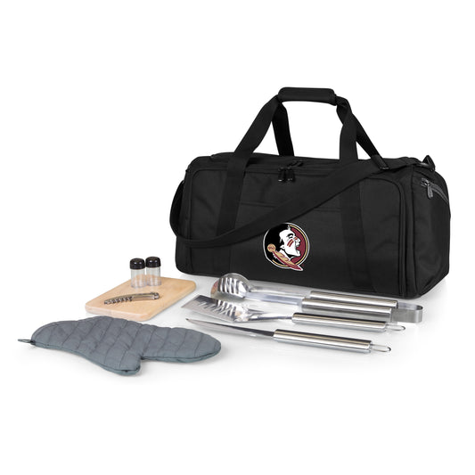 Picnic Time Stainless Steel 9-Piece Grilling Accessory Kit with Heat-Sealed Interior Liner and Multiple Storage Pockets 757-06-175-174-0