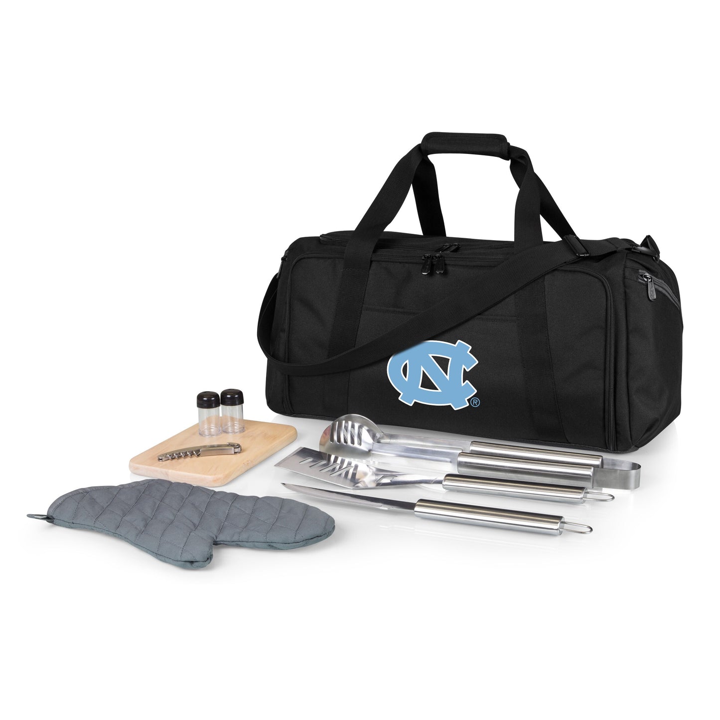 Picnic Time Stainless Steel 9-Piece Grilling Accessory Kit with Heat-Sealed Interior Liner and Multiple Storage Pockets 757-06-175-414-0
