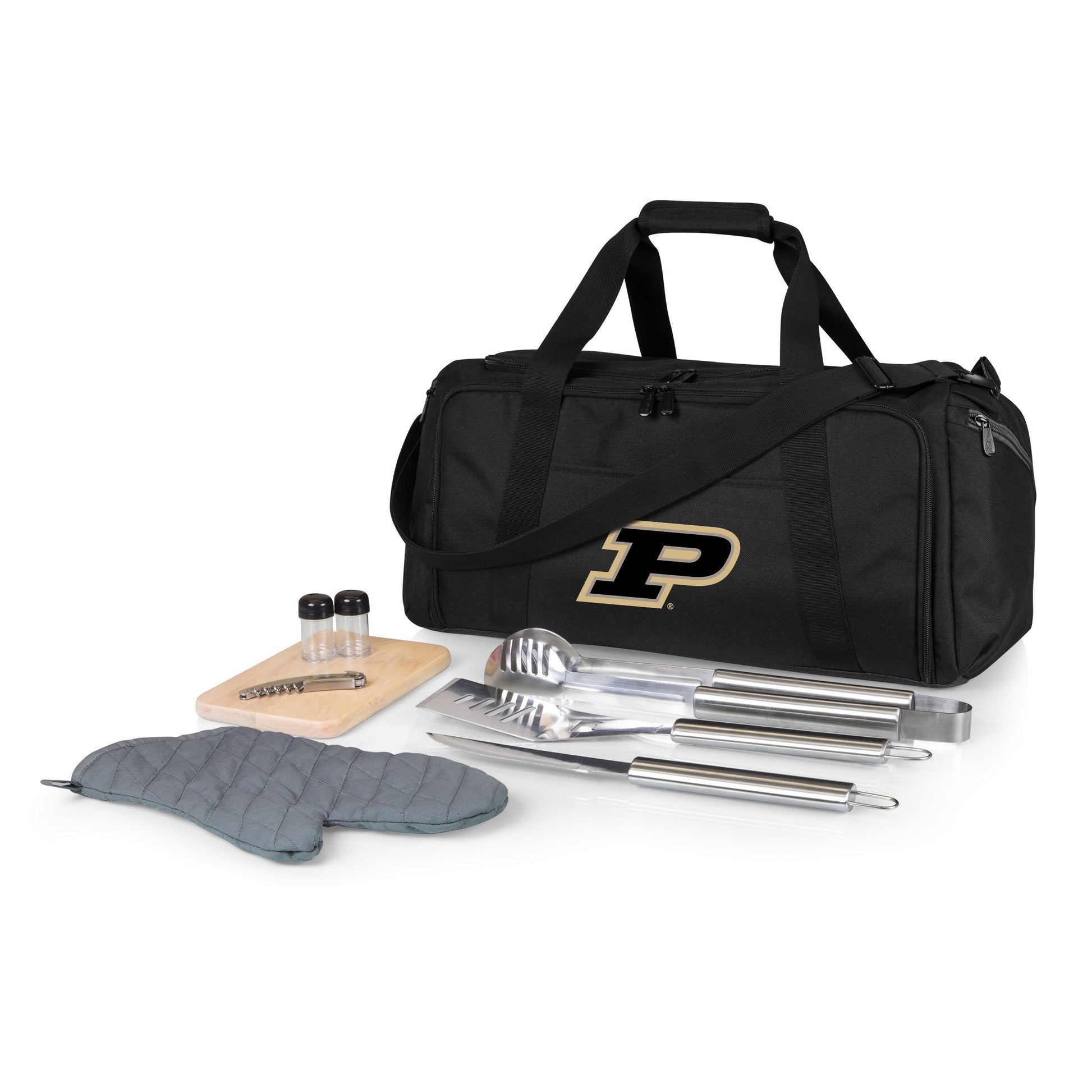 Picnic Time Stainless Steel 9-Piece Grilling Accessory Kit with Heat-Sealed Interior Liner and Multiple Storage Pockets 757-06-175-514-0