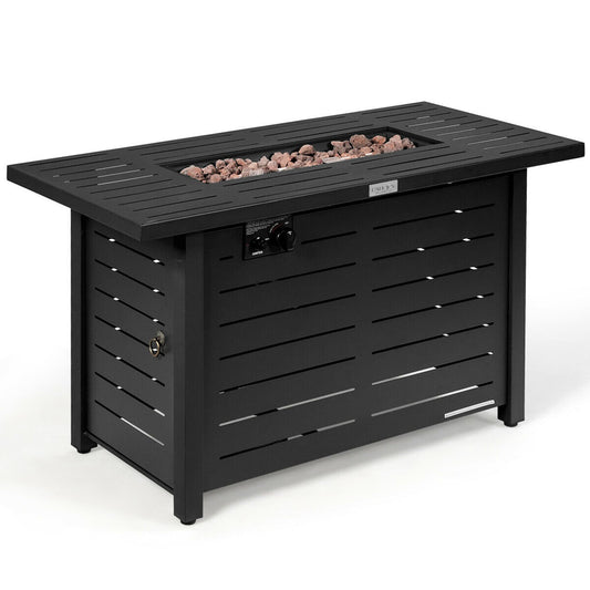 Costway 20-in W Black Steel Wood-Burning Fire Pit