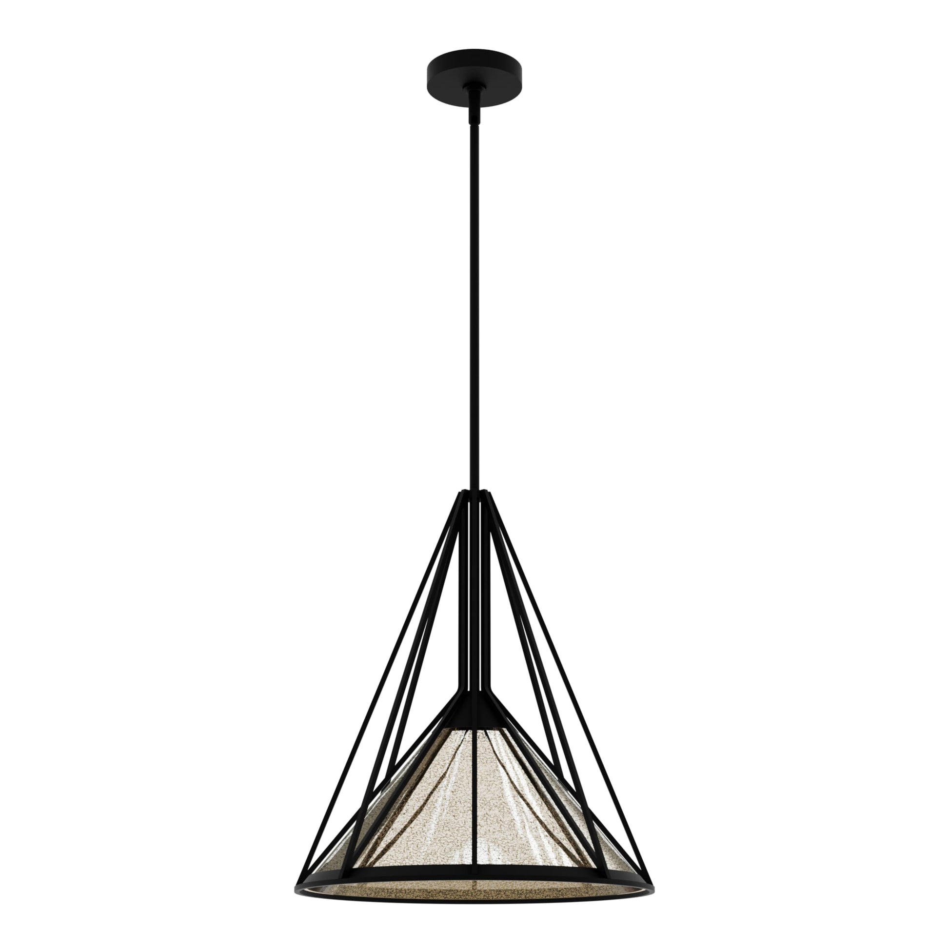 Hunter Rafner 1 -Light Natural Iron Modern/contemporary Mercury glass Geometric Medium Hanging Pendant light 4849592